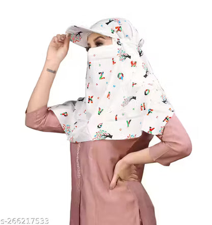 Summer Sun Protection Women Cap Mask – Stylish UV Shield for Everyday Use
