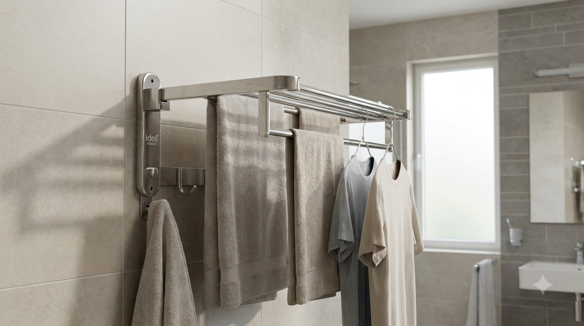 Modern Foldable SUS304 Stainless Steel Bathroom Rack