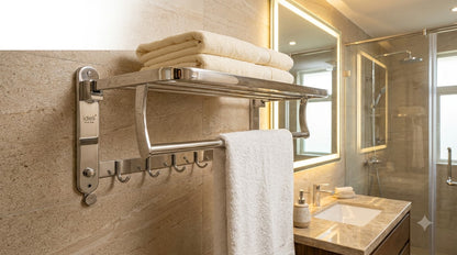 Modern Foldable SUS304 Stainless Steel Bathroom Rack