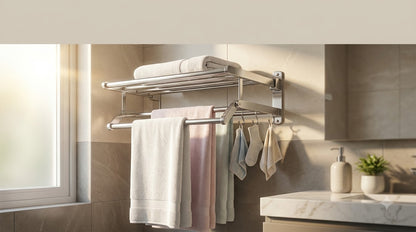 Modern Foldable SUS304 Stainless Steel Bathroom Rack
