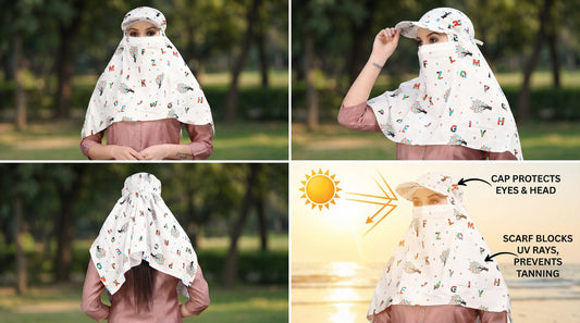 Summer Sun Protection Women Cap Mask – Stylish UV Shield for Everyday Use