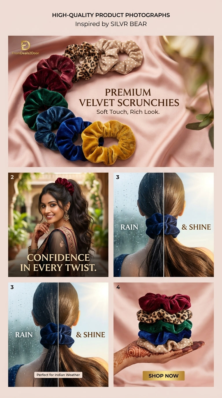 Pack of 24 Premium Satin Silk Scrunchies | Soft Hair Ties for Women & Girls | No Hair Breakage | Multicolor Collection