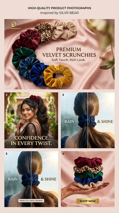 Pack of 24 Premium Satin Silk Scrunchies | Soft Hair Ties for Women & Girls | No Hair Breakage | Multicolor Collection