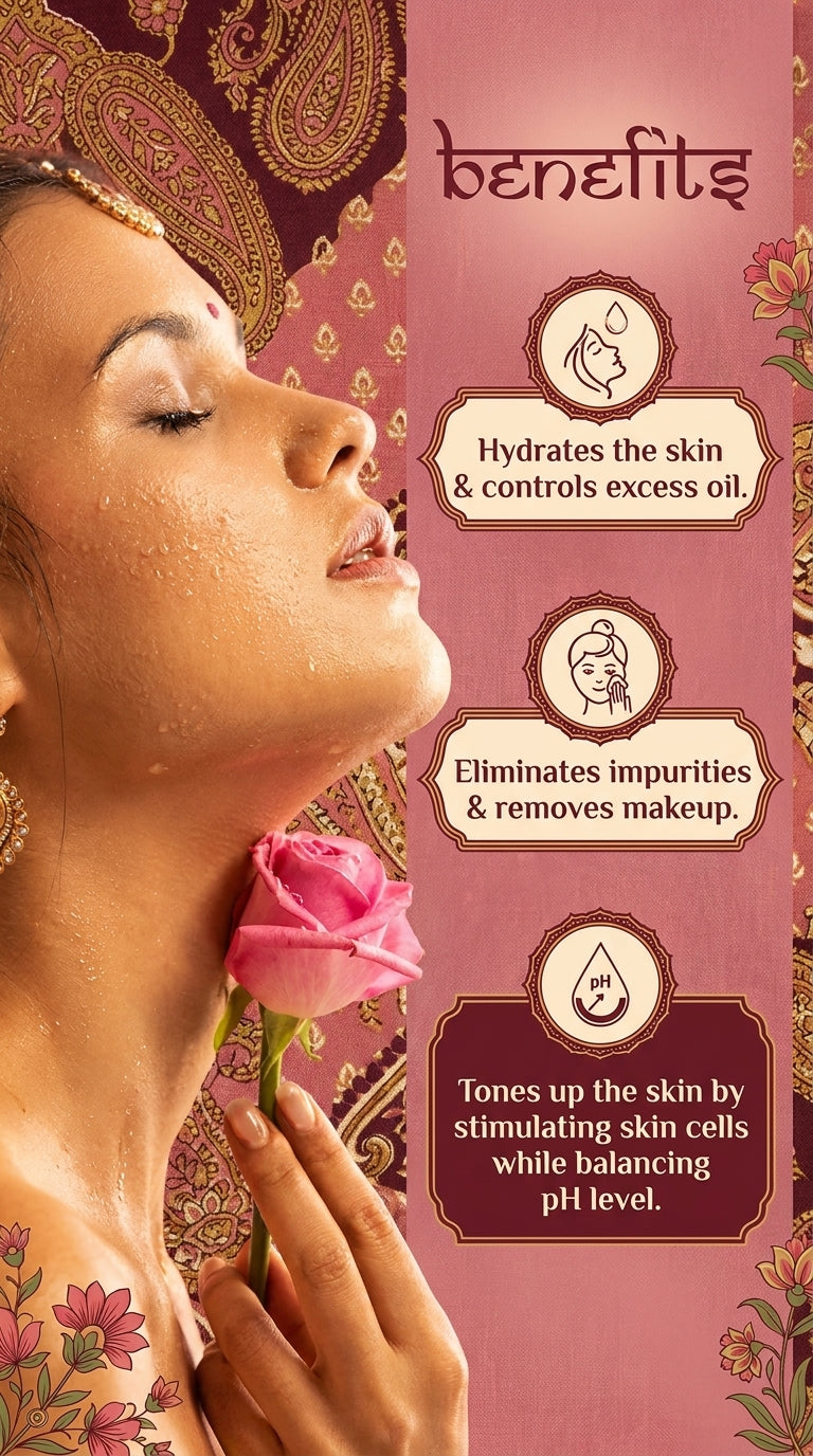 100% Natural Multani Mitti Face Pack Kit | Rose Water + Face Brush | Deep Cleansing & Natural Glow