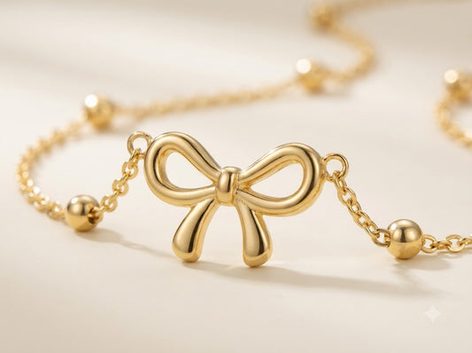 Minimal Pearl Knot Necklace ✨ | Gold-Plated Everyday Necklace