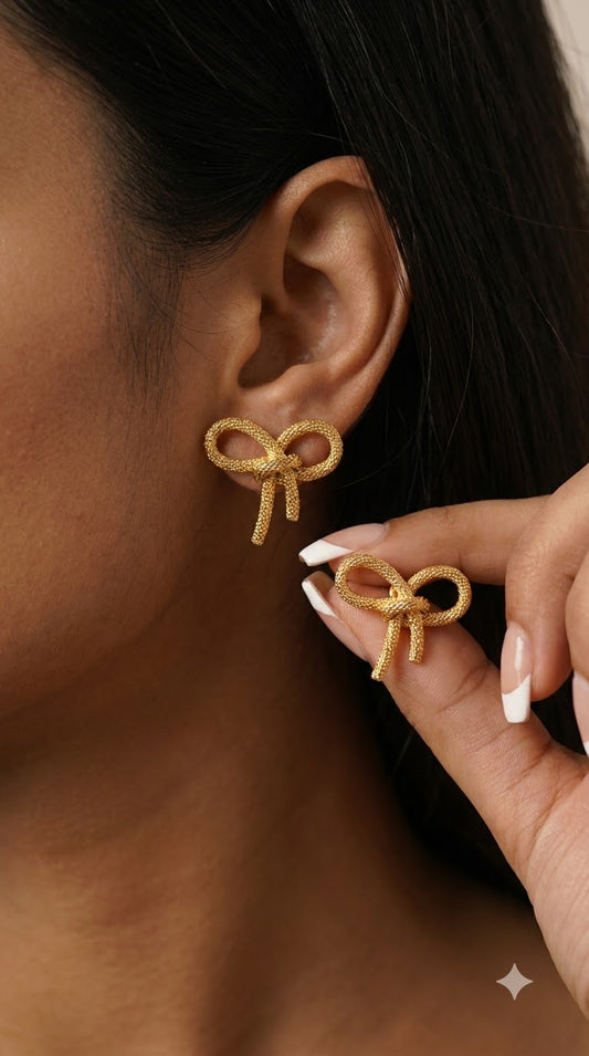 Gold Bow Ear Cuff 🎀 | Minimal, Trendy & Made for Everyday Styling