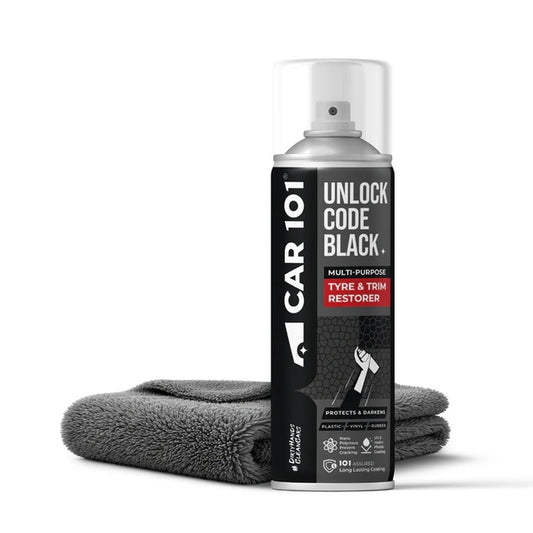 CAR101 Tyre & Trim Restorer Spray Coating (250ml) | Restores Deep Black Shine & Protects Against UV Damage