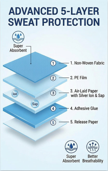 Gel Technology Underarm Sweat Pads [PREMIUM] - Pack of 3 - 30 pads