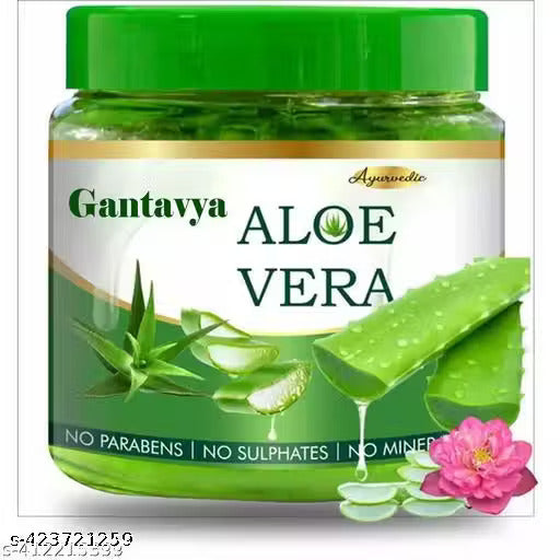 100% Pure Aloe Vera Gel | Face, Skin & Hair Care | Hydrating, Soothing & Cooling Gel | Acne, Dark Spots & Dry Skin Care | 220ml