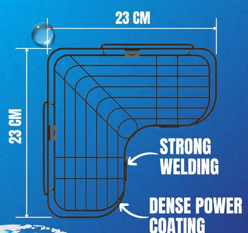 2-Pack Self-Adhesive Bathroom Corner Shelf | Rustproof Metal Storage Rack | No Drill Wall Organizer